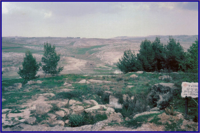 The ruins of a 4th Century Byzantine church and monastery at Shepherd's Field